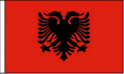 Albania Hand Waving Flags